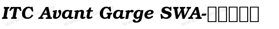ITC Avant Garge SWA字体转换